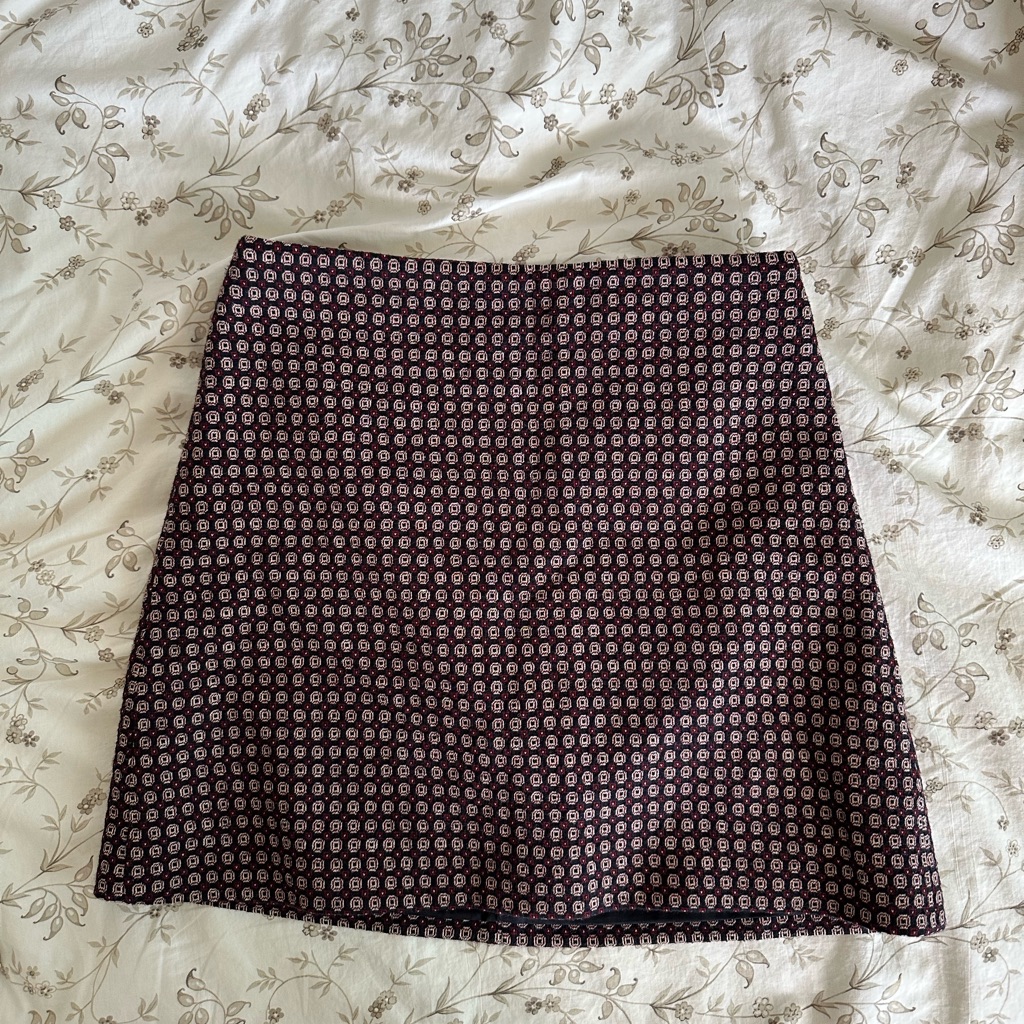 Theory Kerash Geometric Print Mini Skirt - Cotton, Wool